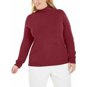 Karen Scott Luxsoft Turtleneck Plus Size Merlot
